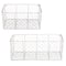 DII® Antique White Wall Mount Chicken Wire Basket Set